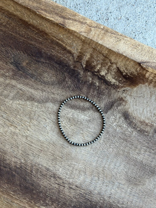3mm Sterling Pearl Stretchy