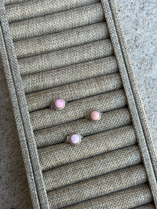 Pink Conch Stacker Ring