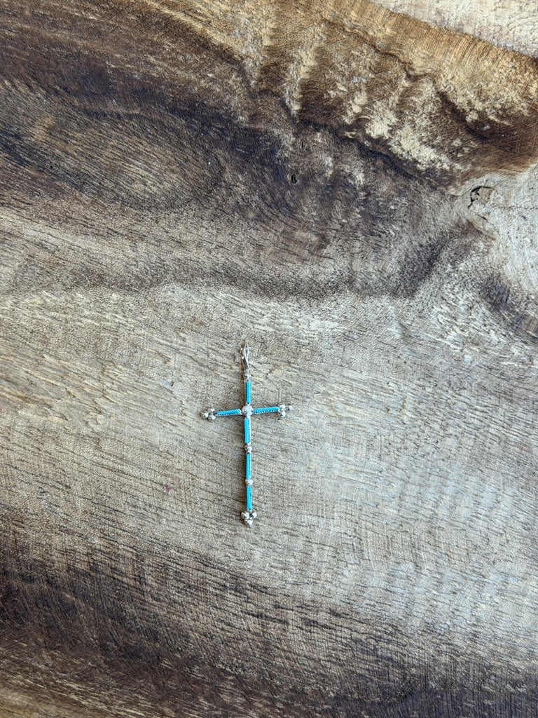 Zuni Turquoise Cross Pendant
