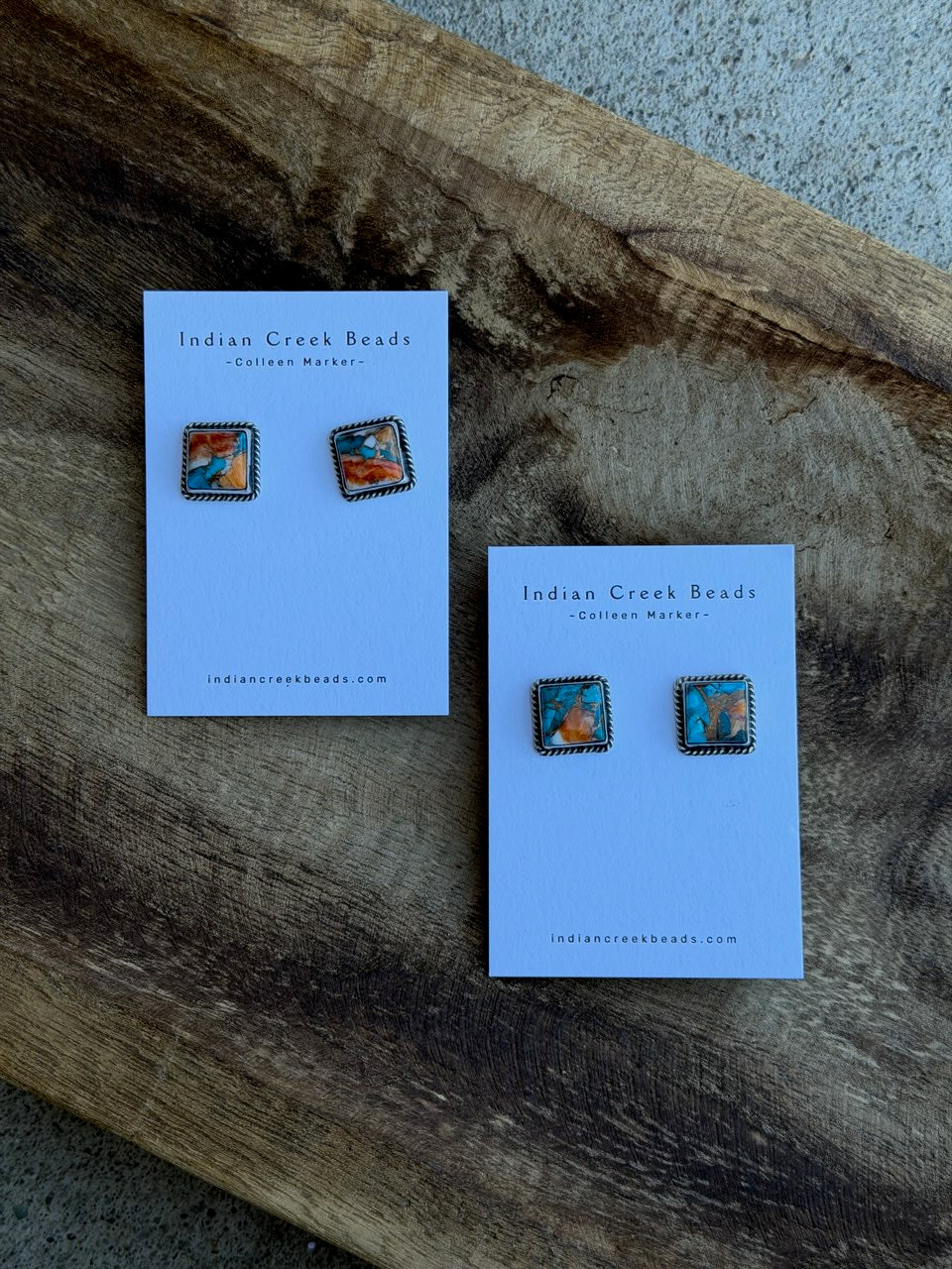 Kingman Spiny Square Earrings