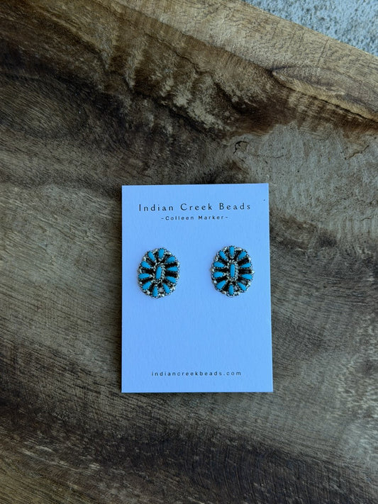 Kingman Turquoise Cluster Earrings