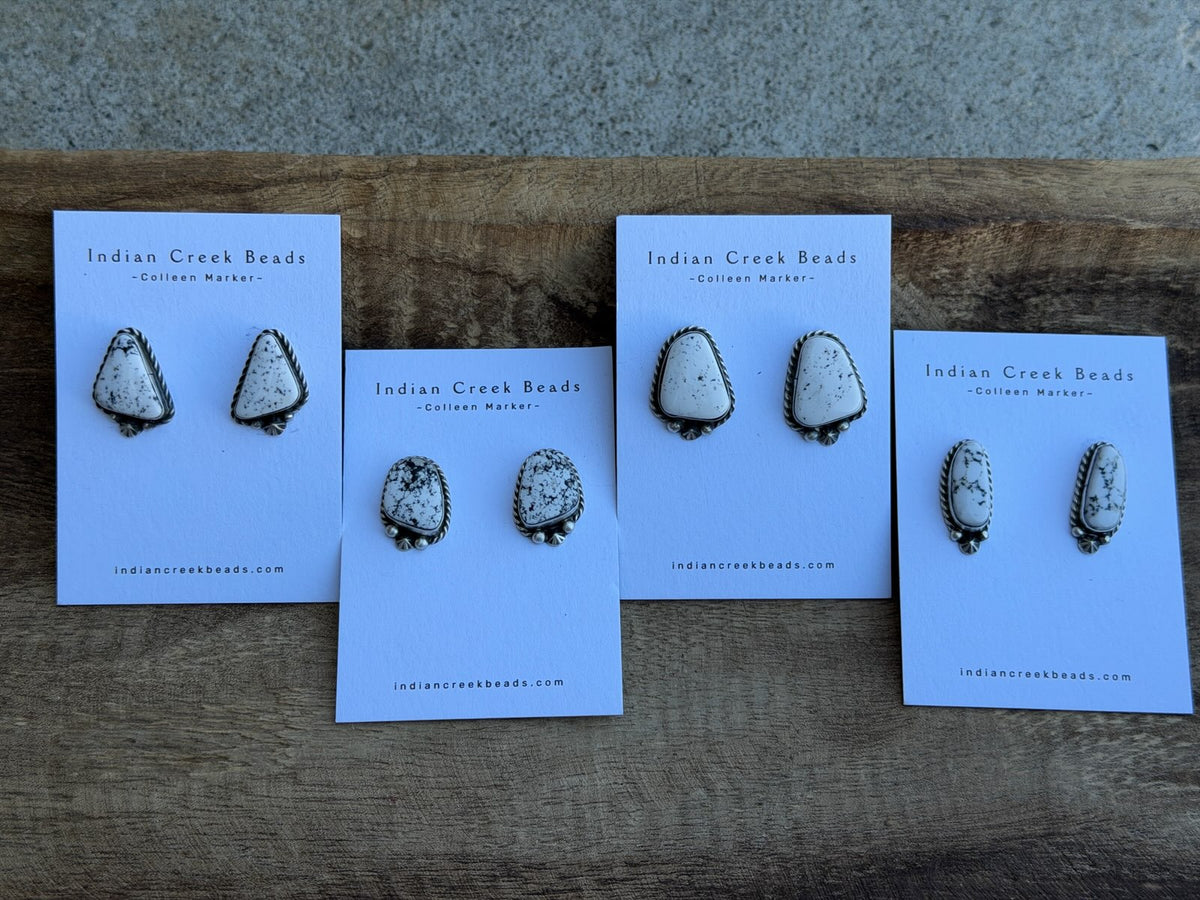 White Buffalo Earrings