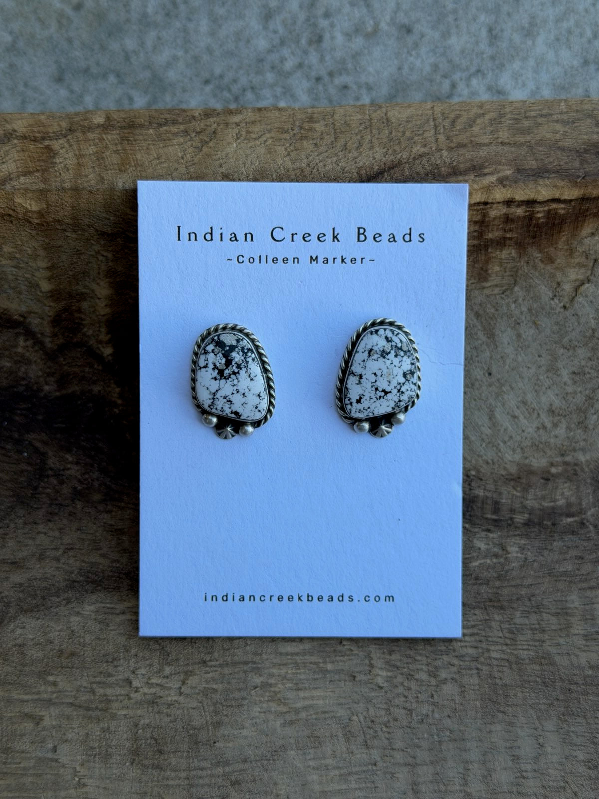 White Buffalo Earrings