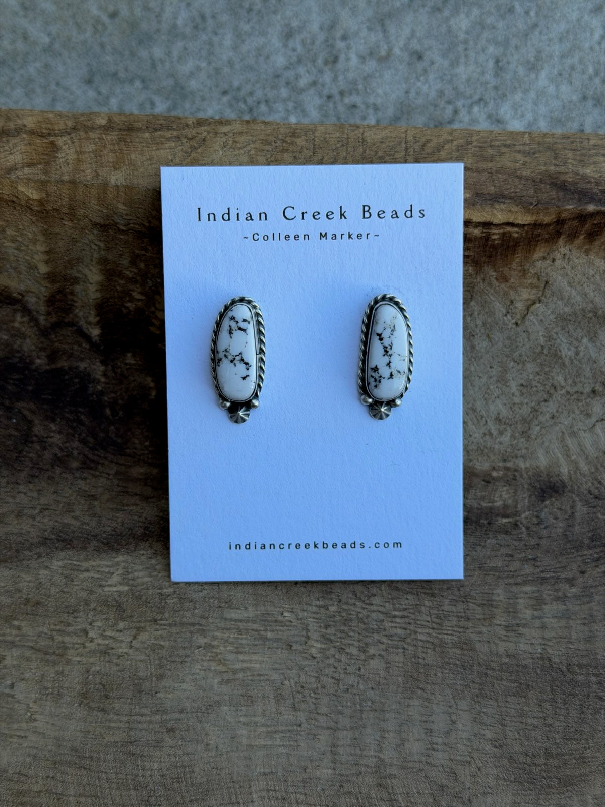 White Buffalo Earrings