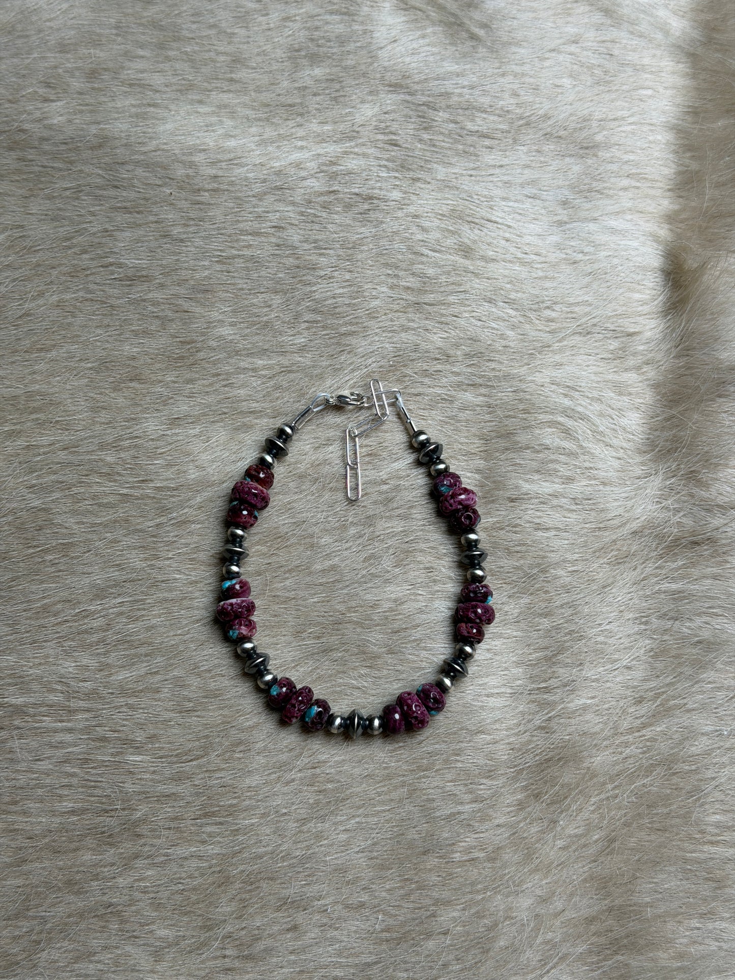 7-7.5" Purple Spiny w/ Turquoise Inlay