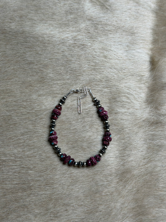 7-7.5" Purple Spiny w/ Turquoise Inlay