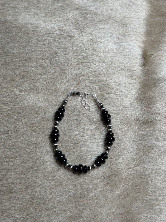 6.5-7" Black Onyx Rondelle