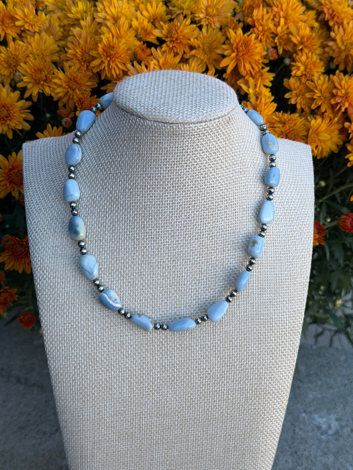 15.5-17" Blue Opal