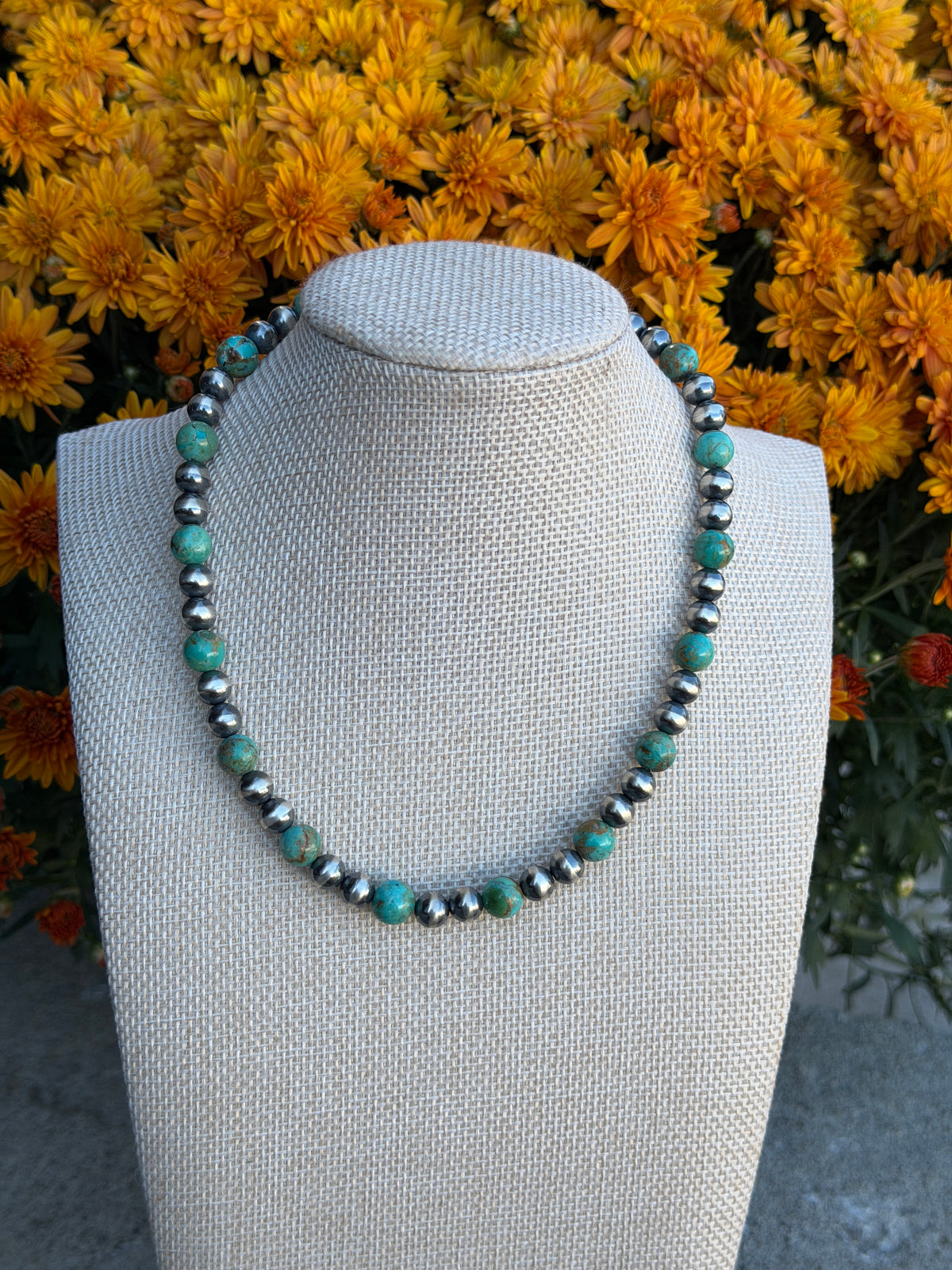 15-16.5" Pearl & Turquoise
