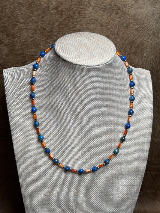 18.5-20" Orange Spiny & Blue Mohave