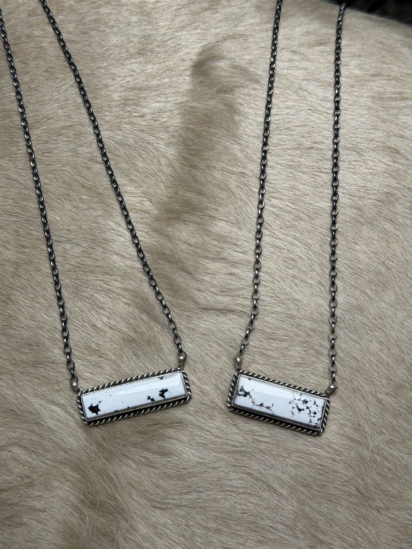 16" White Buffalo Necklace