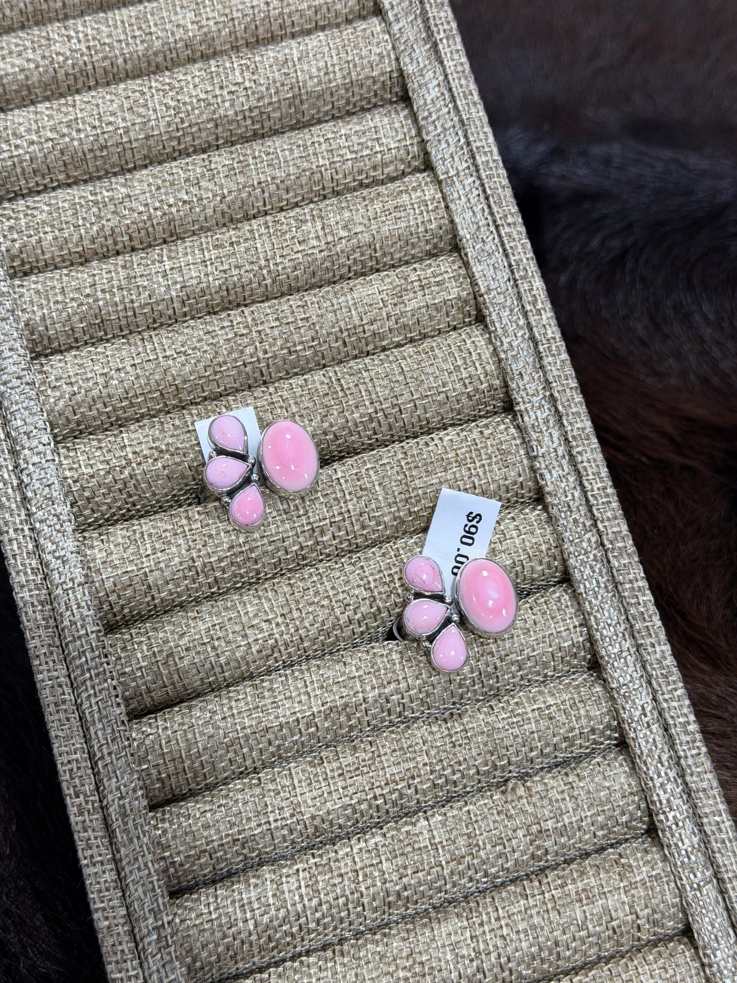 Pink Conch Adjustable Ring