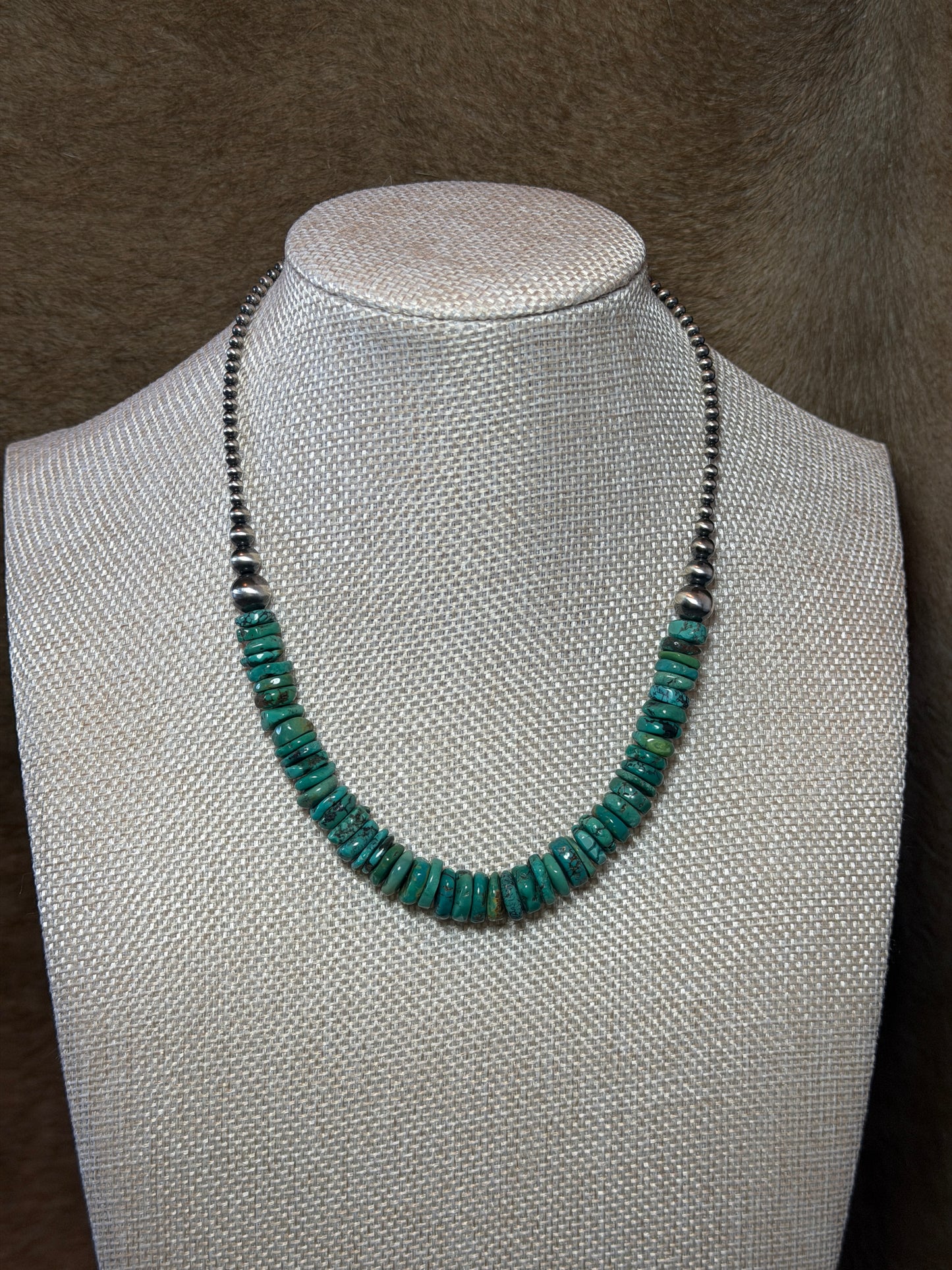 15.5-17" Genuine Turquoise