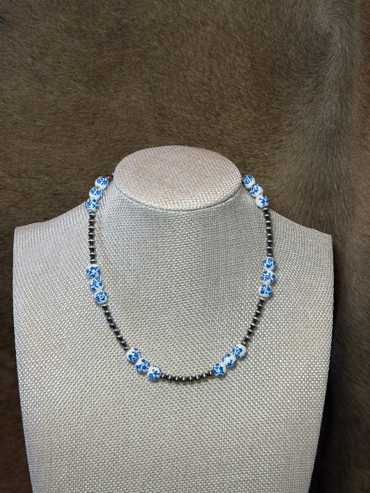 15-16.5" Blue Floral China