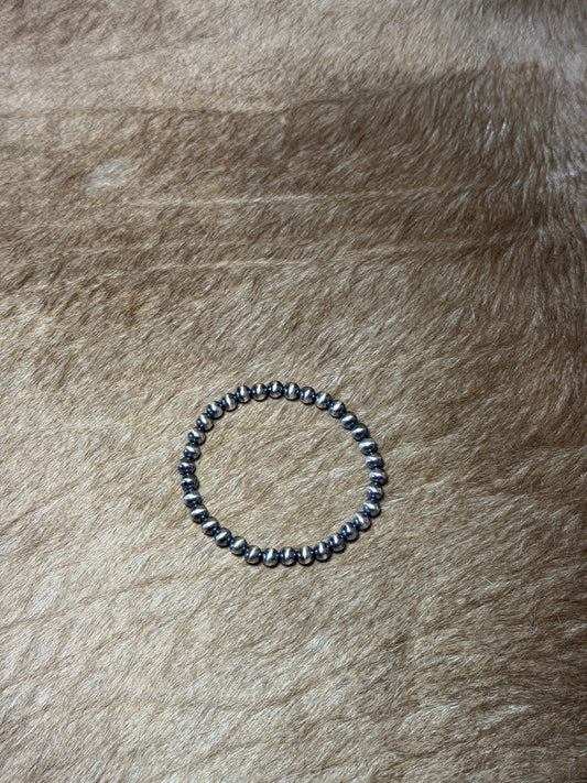 5mm Sterling Pearl Stretchy Bracelet