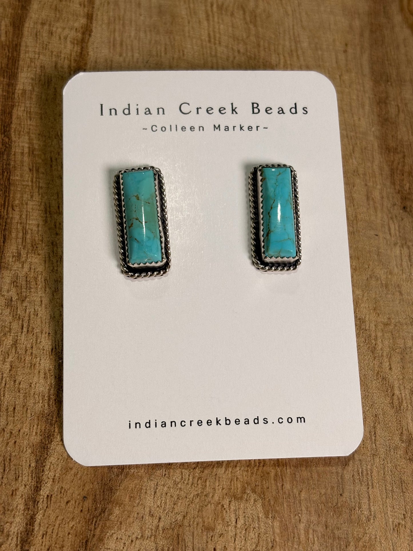Kingman Turquoise Bar Earrings