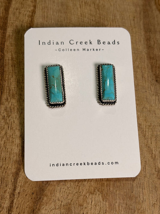 Kingman Turquoise Bar Earrings