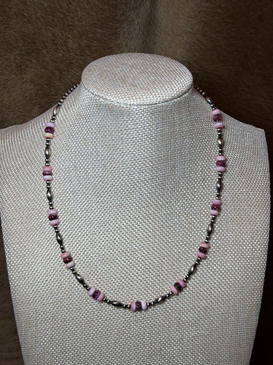 17.5-19" Pink Conch & Purple Spiny