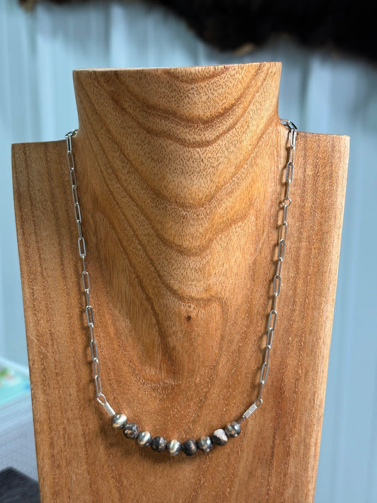 16" White Buffalo Bar Necklace