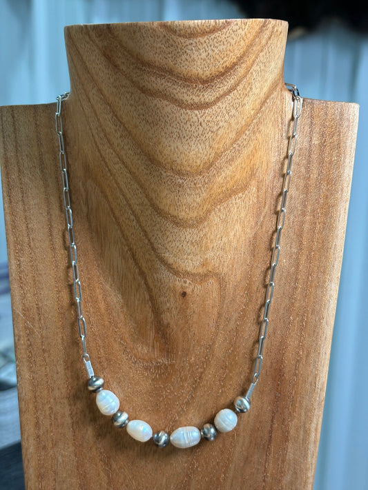 16" Freshwater Bar Necklace