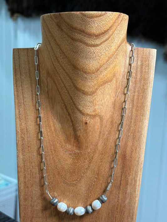 18" Freshwater Melon Bar Necklace