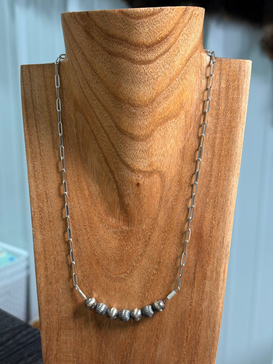 18" 8mm Pearl Bar Necklace
