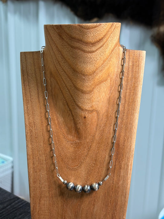 18" 10mm Pearl Bar Necklace