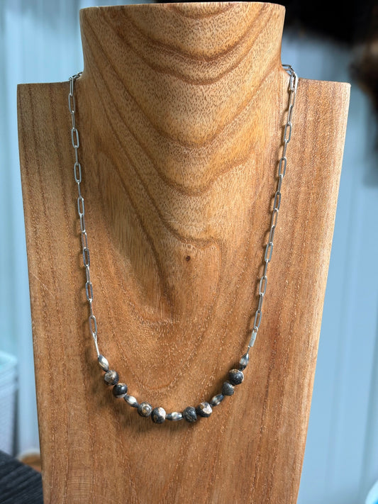 18" White Buffalo Torpedo Bar Necklace