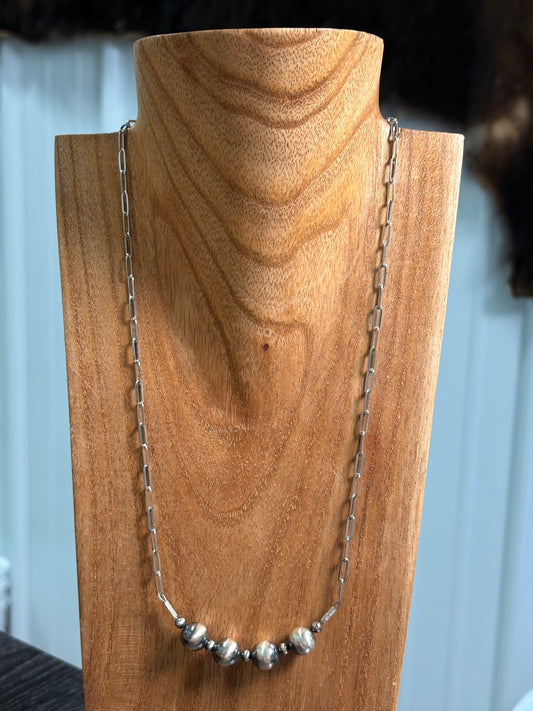 20" 10mm Pearl Bar Necklace