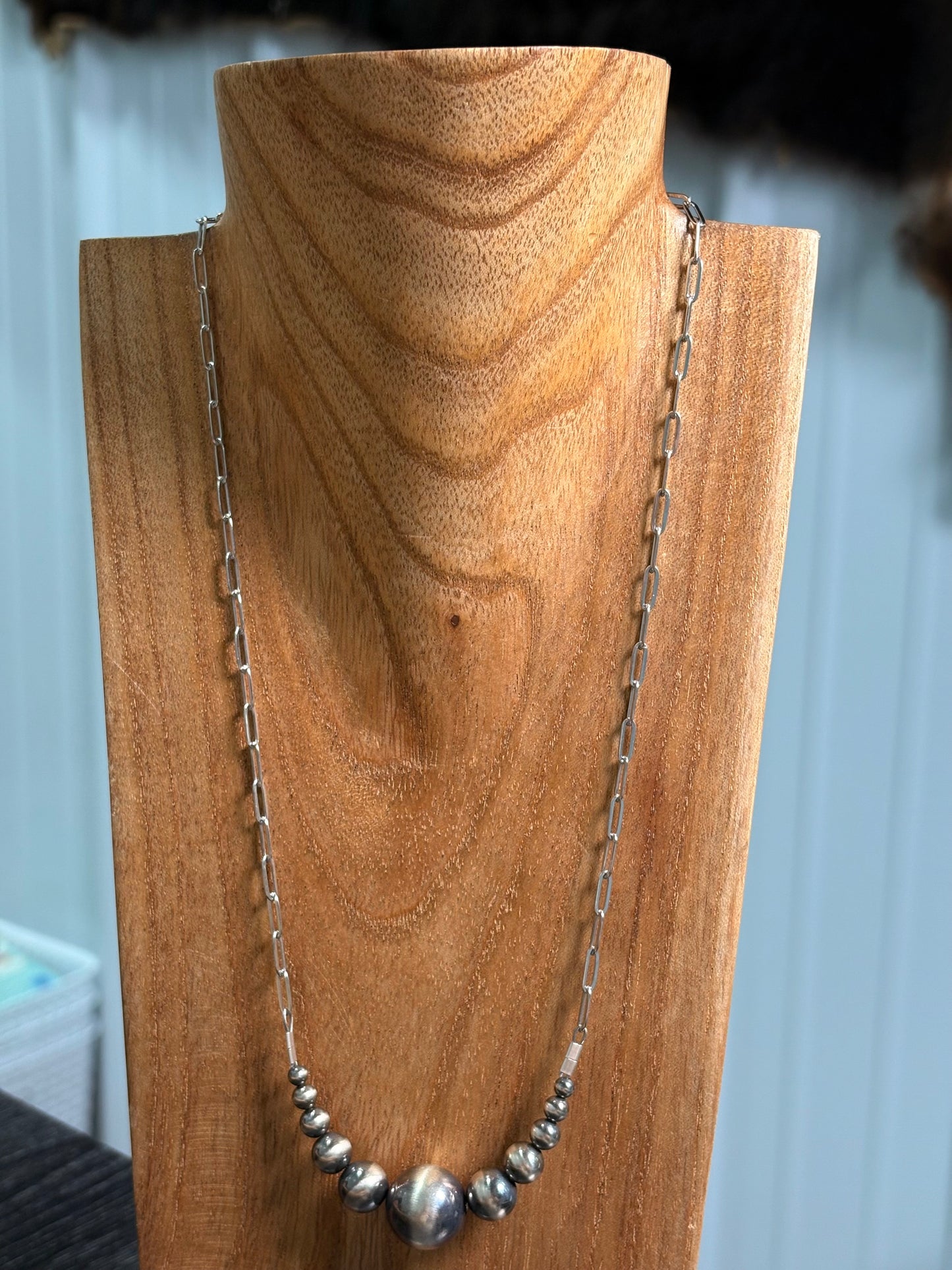 20" 4-14mm Pearl Bar Necklace
