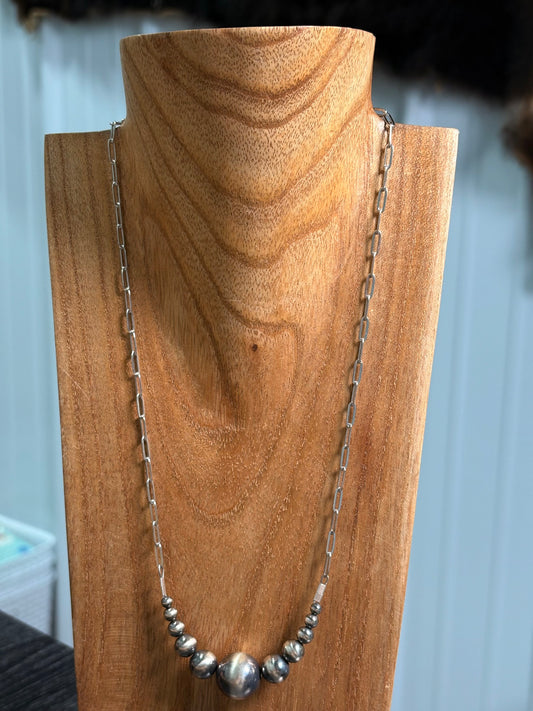 20" 4-14mm Pearl Bar Necklace
