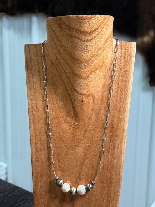 20" Freshwater Pearl Bar Necklace