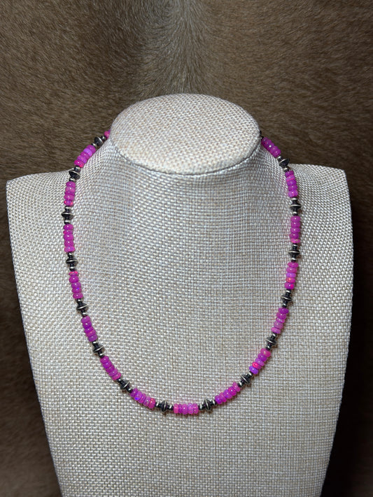 15.5-17" Ethiopian Pink Opal