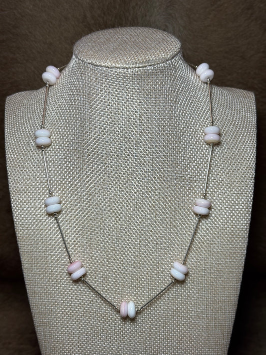 16" Liquid Silver & Pink Conch