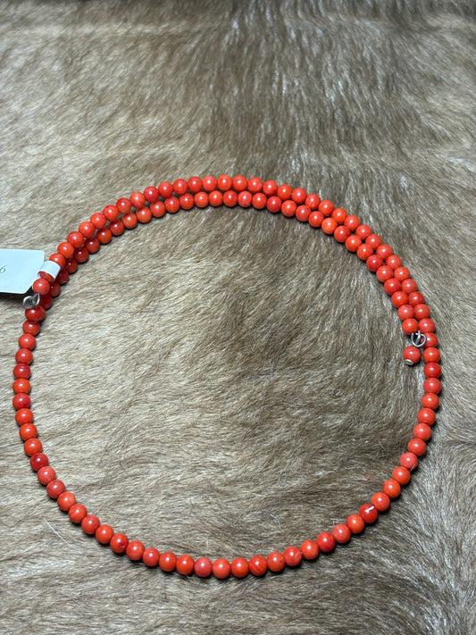 Red Coral Memory Wire Choker