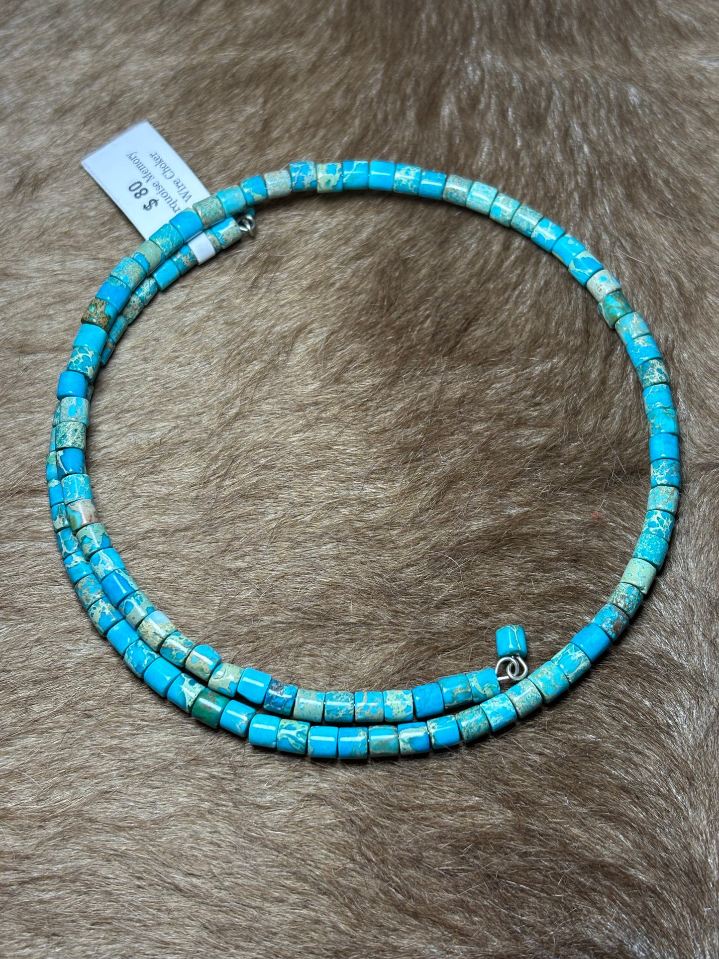 Turquoise Memory Wire Choker