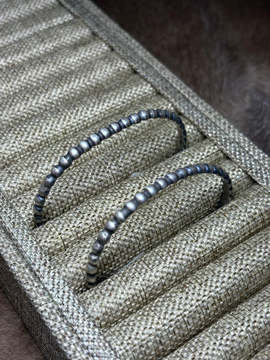 Sterling 5mm Beaded Cuff