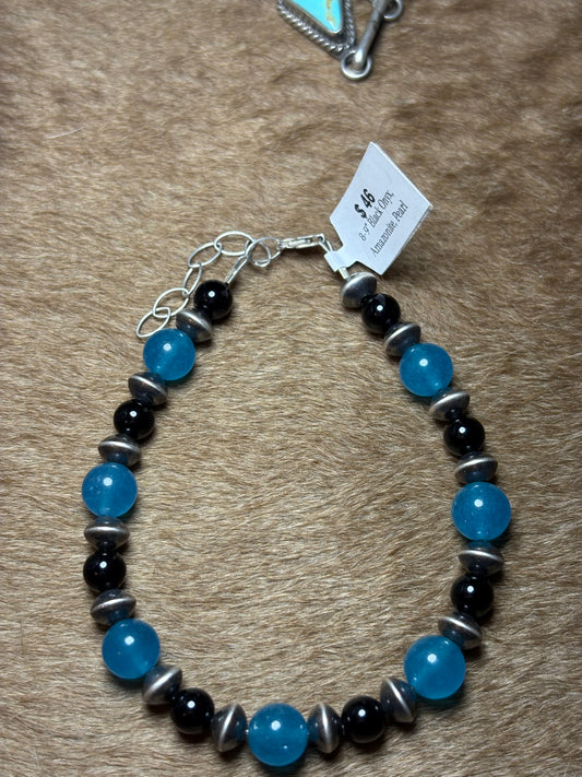 8-9" Black Onyx & Ammonite