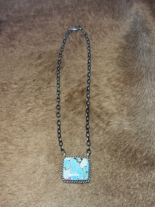 16" Cotton Candy Dahlia Square