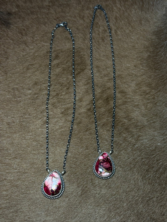 16" Rose Dahlia Sterling Silver Bar Necklace