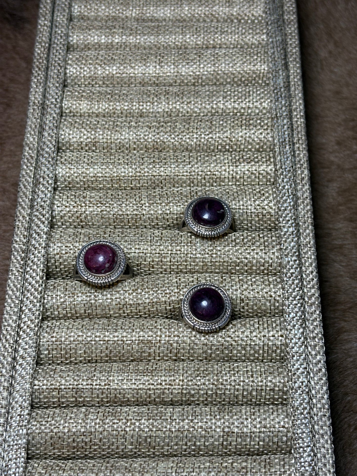 Purple Spiny Circle Ring