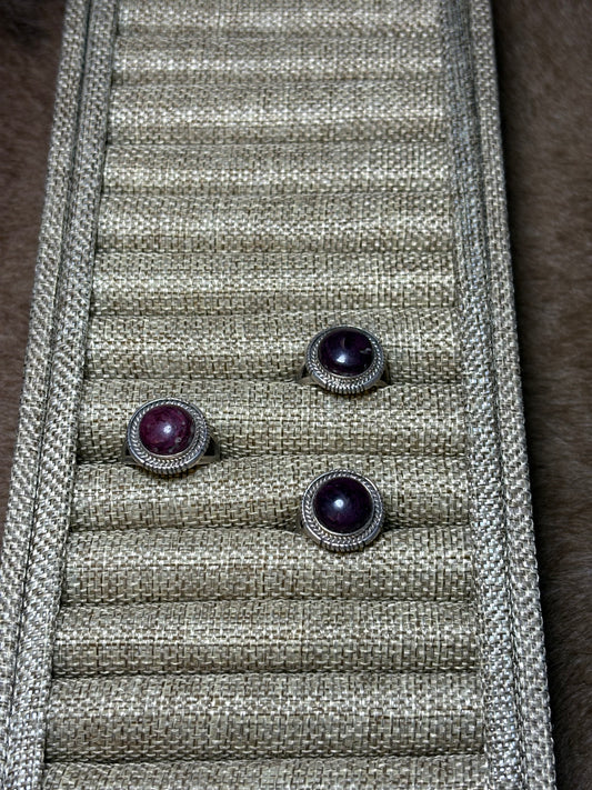 Purple Spiny Circle Ring
