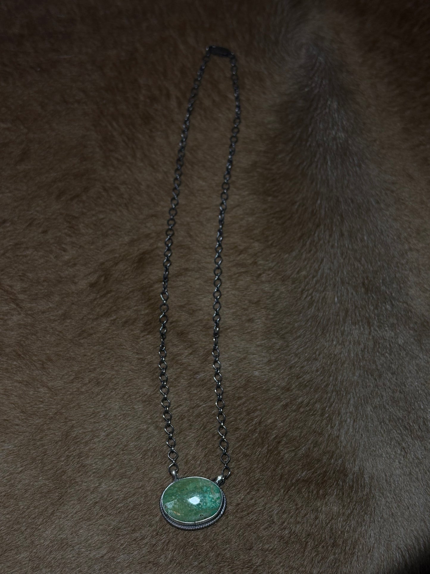 18" Royston Turquoise Oval