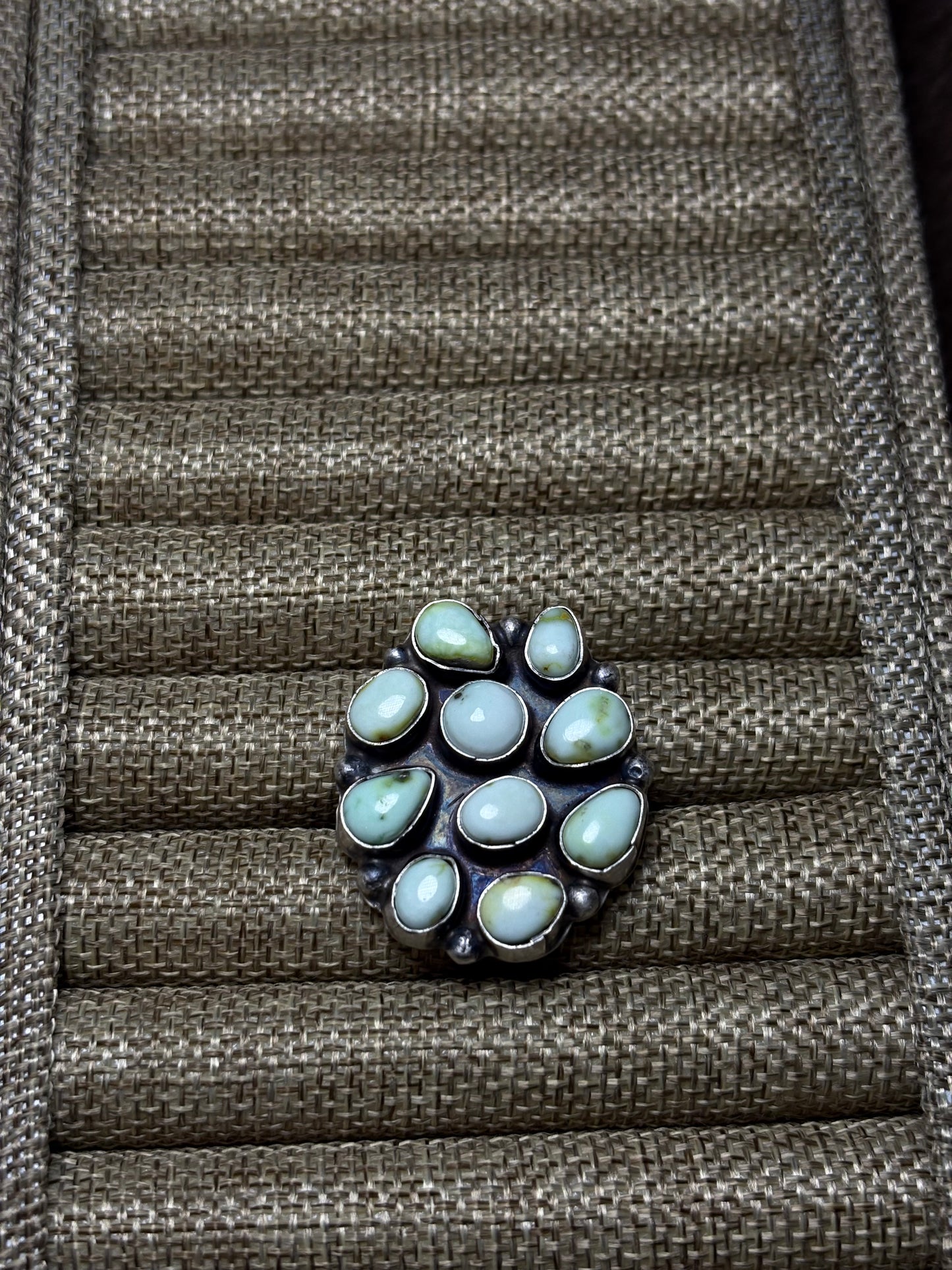Adjustable Palomino Cluster Ring