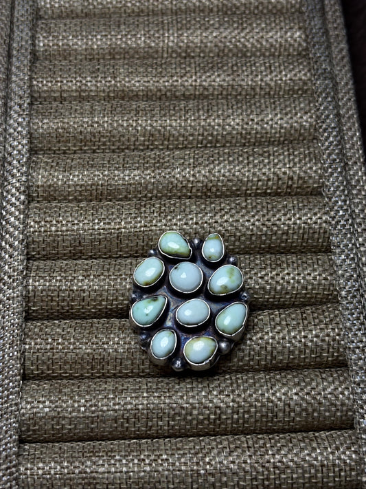 Adjustable Palomino Cluster Ring