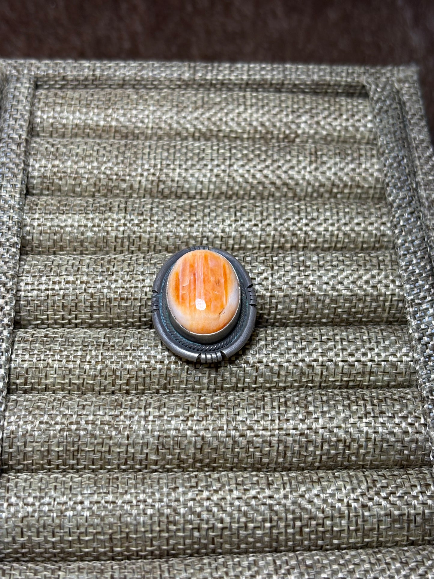 sz 8 Orange Spiny Ring