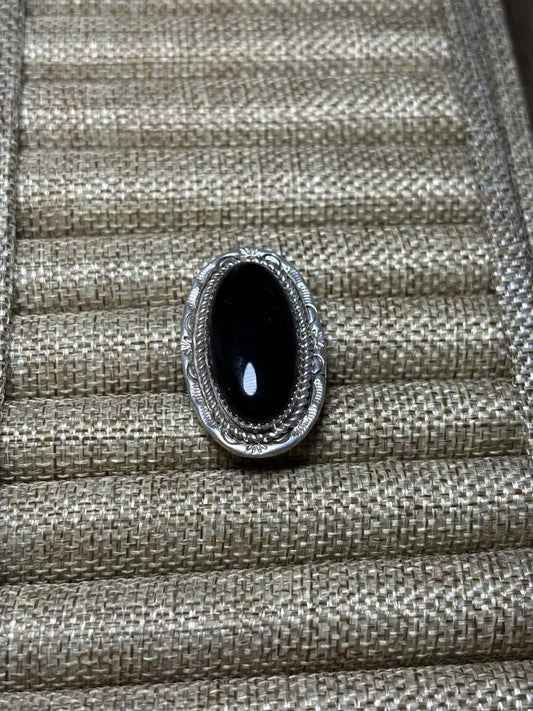 Black Onyx Sterling Silver Ring