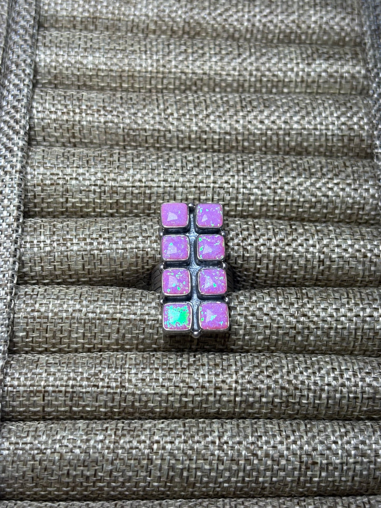 sz 5.75 Pink Opal Bar Ring