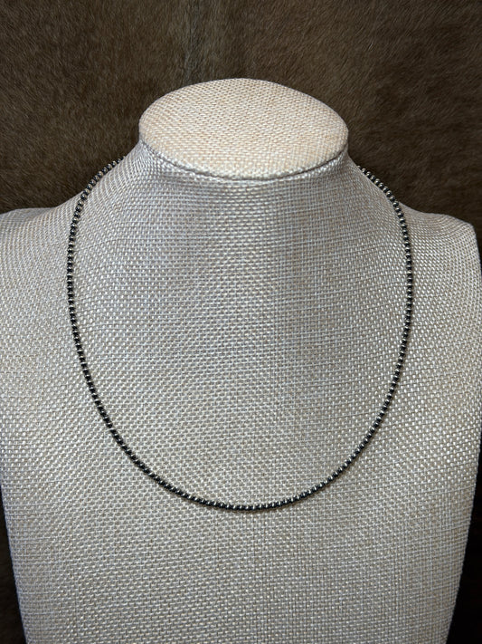 17-18.5" 2.5mm Sterling Pearl
