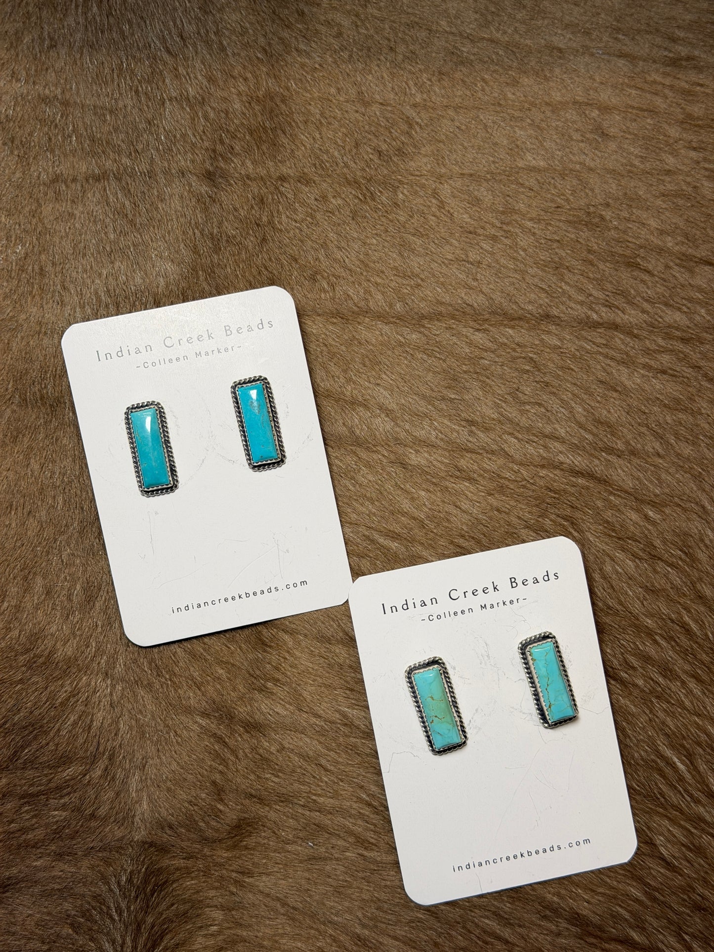 Kingman Turquoise Bar Earrings